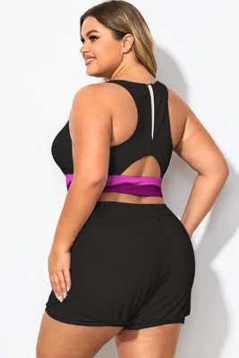 Plus Size Pink Contrast...