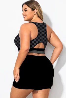 Black And Grey Check Crew...