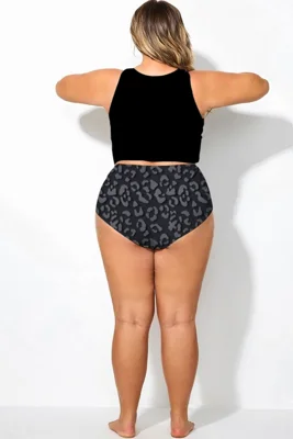 Grey Leopard High Waist...