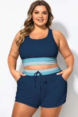 Ocean Blue Patchwork Wide...