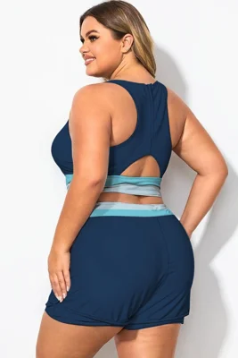 Ocean Blue Patchwork Wide...