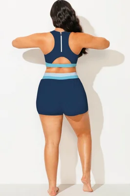 Plus Size Ocean Blue Mid...