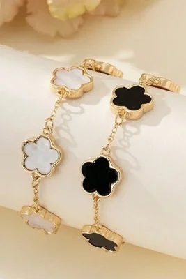 Black & White Lucky Clover...