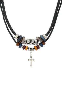 Bead Alloy Decor Cross...