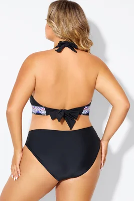 Printed Self-tie Halter...