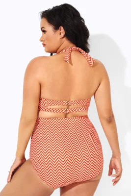 Wave Pattern Halter High...