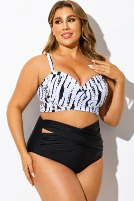 Tie Dye Push Up Adjustable Straps Bikini Top