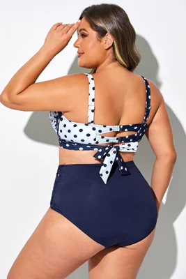 White & Blue Polka Dots...