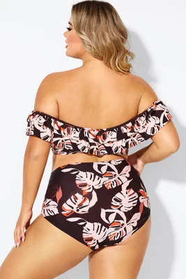 Flower Print Ruffle Women...