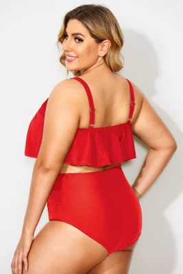 Red Adjustable Scoop Neck...