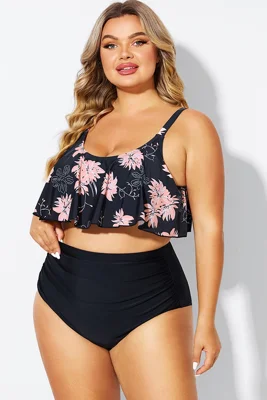 Floral Print Sexy Scoop...