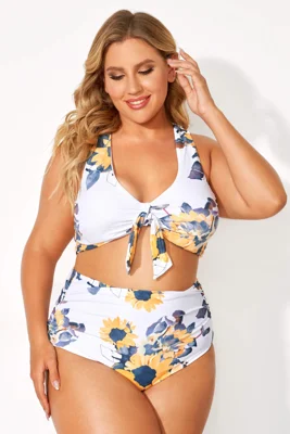 Sunflower Printed V-neck...