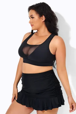 Black Mesh Sexy Open Back...