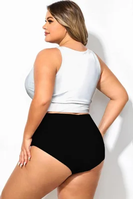 Plus Size White Knotted...