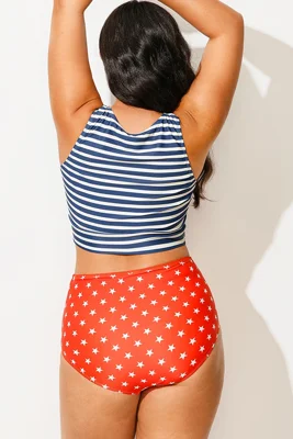 Blue & White Striped...