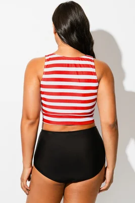 Red & White Striped Knotted...