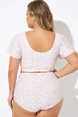 Floral Print V-neck Flutter...