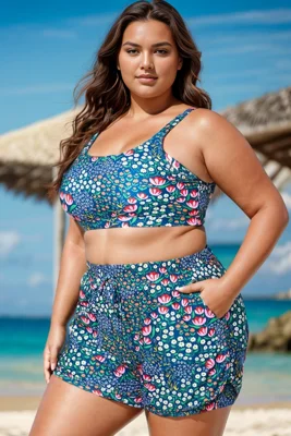 Floral Print Wide Strap...