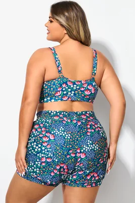 Floral Print Wide Strap...