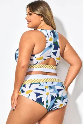 Plus Size Floral Print Wide...