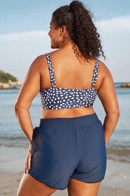 Plus Size Indigo Dot Square...