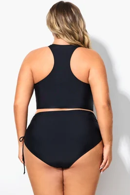 Black Scoop Neck Racerback...