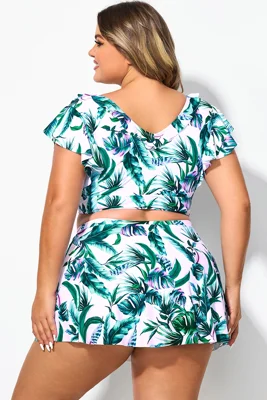 Plus Size Wireless Ruffle...