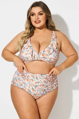Plus Size Floral Print...