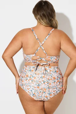 Plus Size Floral Print...