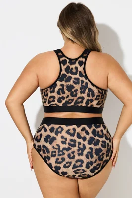 Plus Size Leopard Print...
