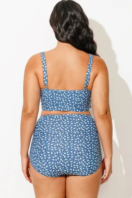 Plus Size Floral Print With...