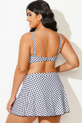 Black & White Check Knotted...