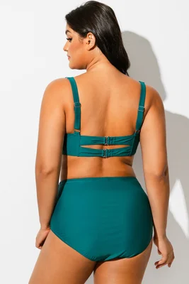 Plus Size Black Twist Front...