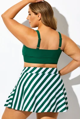 Solid Green Ruched Heart...