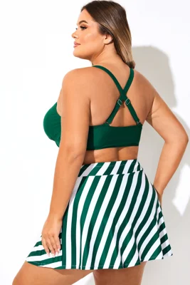 Solid Green V-Neck...