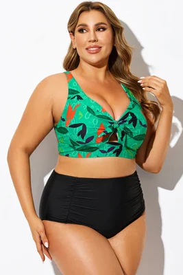 Colorful Leaf Print Knot...