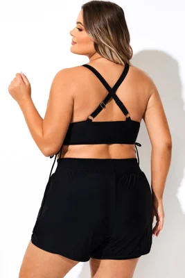 Solid Black Drawstring...