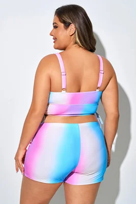 Plus Size Colorful Printed...