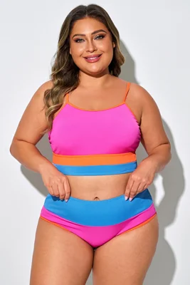 Plus Size Colorblock Cami...