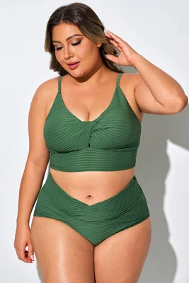 Plus Size Twist-Front...