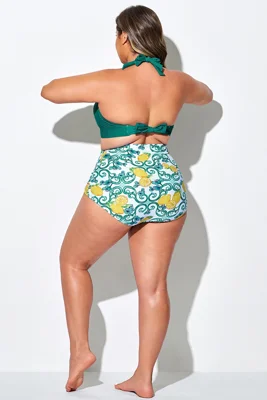 Lemons & Floral High Waist...