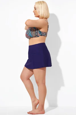 Blue Solid Lady Swim Short...