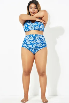 Flower Printed Side Shirred...