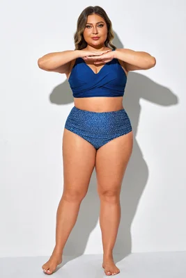 Blue High Waist Bikini...