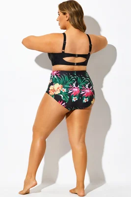 Black Floral Print Elegant...