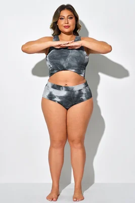 Tie-Dye Black & Gray High...