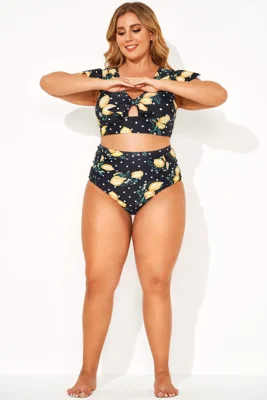 Lemon Printed Swim Brief for Lady