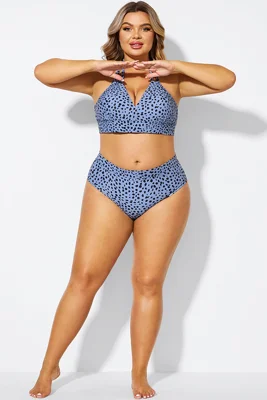 Animal Print High-cut Leg...