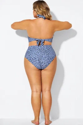 Animal Print High-cut Leg...