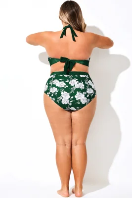 Green Floral Print Full...